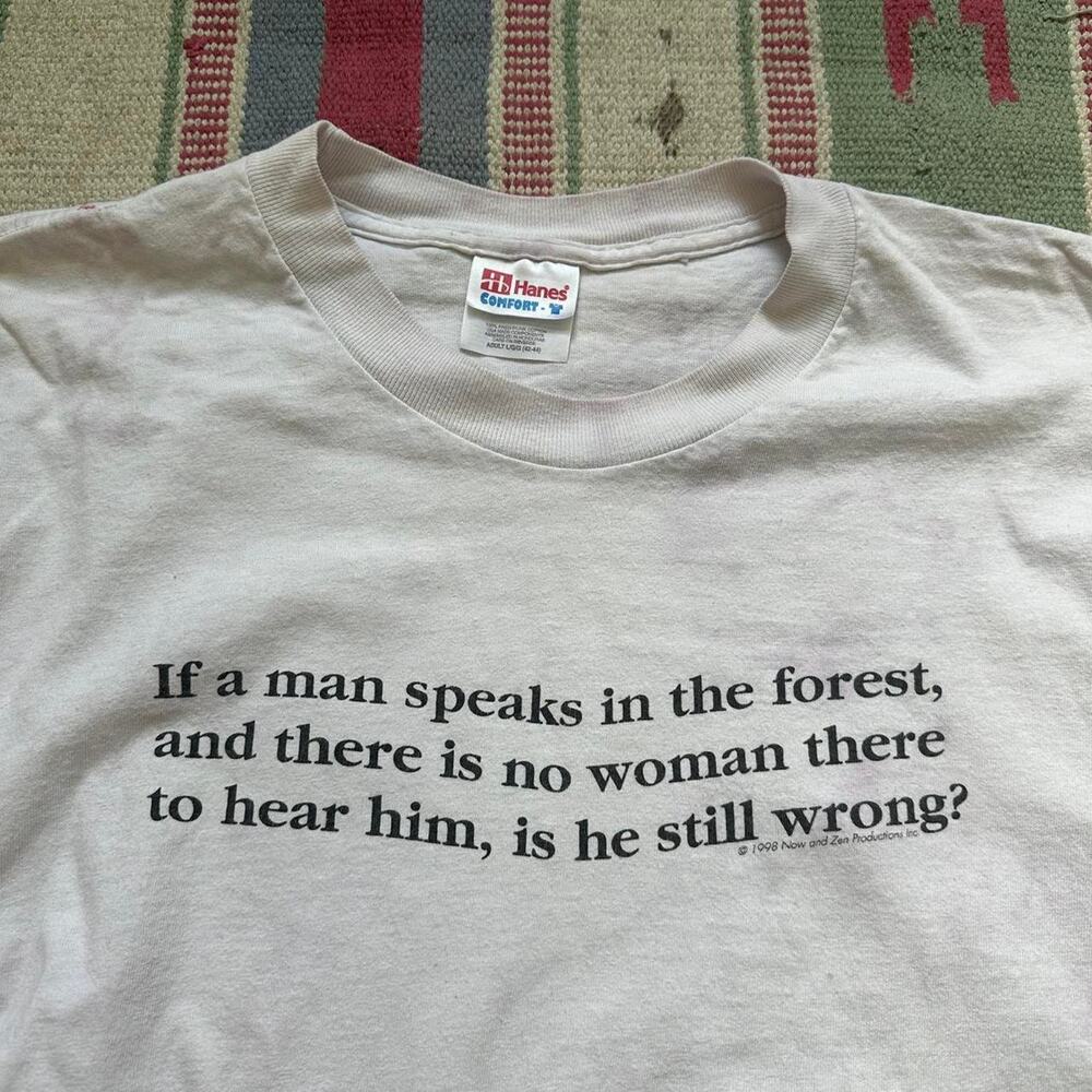 Rare Vintage 90s Man Woman Adult Tie Dye Quote Graphic Tee